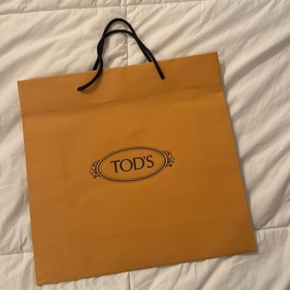 Tod’s Paper Shopping Bag With Brown Straps